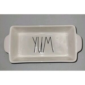 Rae Dunn Artisian Collection Ceramic Loaf Pan Yum By Magenta 9x5